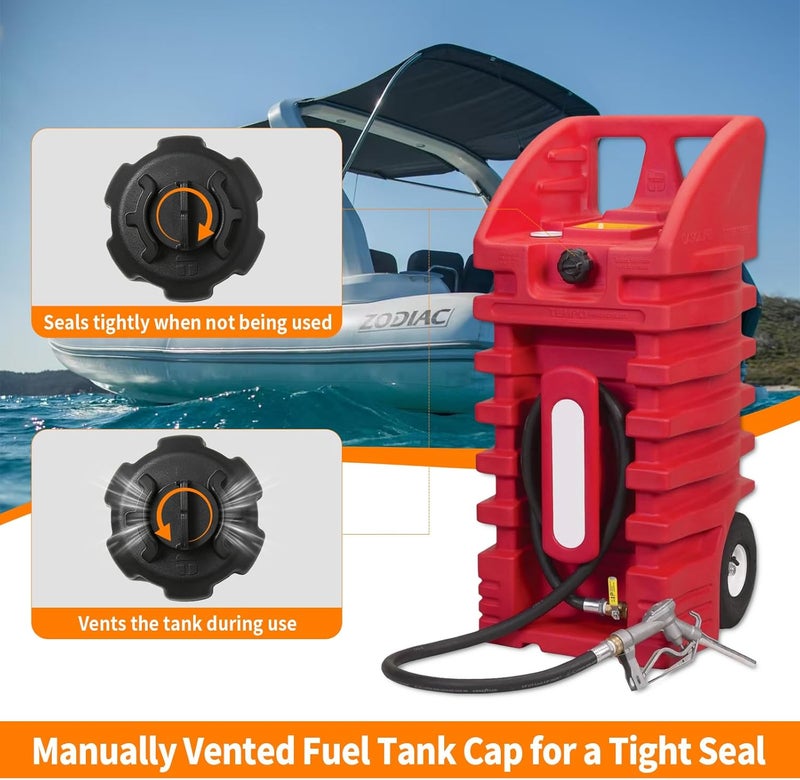 JKIANTECH Manual Vent Boat Gas Cap Replacement, Compatible with Old-style T-empo & M-oeller Portable Fuel Tanks, Marine Fuel Cap Replace# 621501-10, Black - Image 3
